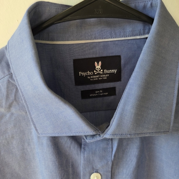 psycho Bunny by Robert Godley Men’s Dress Shirt – Slim Fit, Non-Iron, Stretch – - Picture 2 of 11